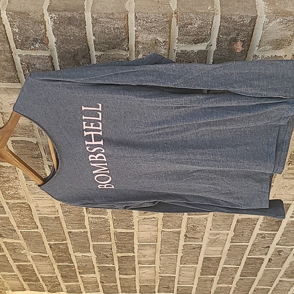 Victoria's Secret Bombshell Grey and Pink Glittery Long Sleeve Top XS - Picture 5 of 9